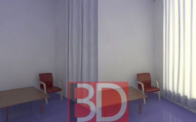 การใช้ Vray–2Sided
