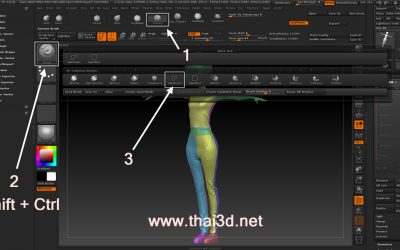 ZBrush : Lasso แยก SubTool